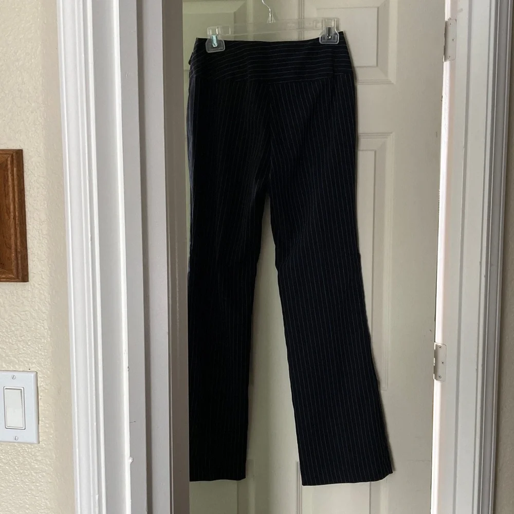 Star City Black Pinstripe Trousers - Picture 2 of 8